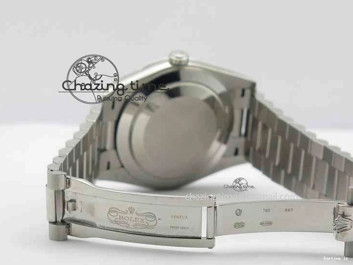 0109 Day Date 40mm SS BP Maker Best Edition Diamond Bezel Black Dial On SS Bracelet ETA Unique 3693